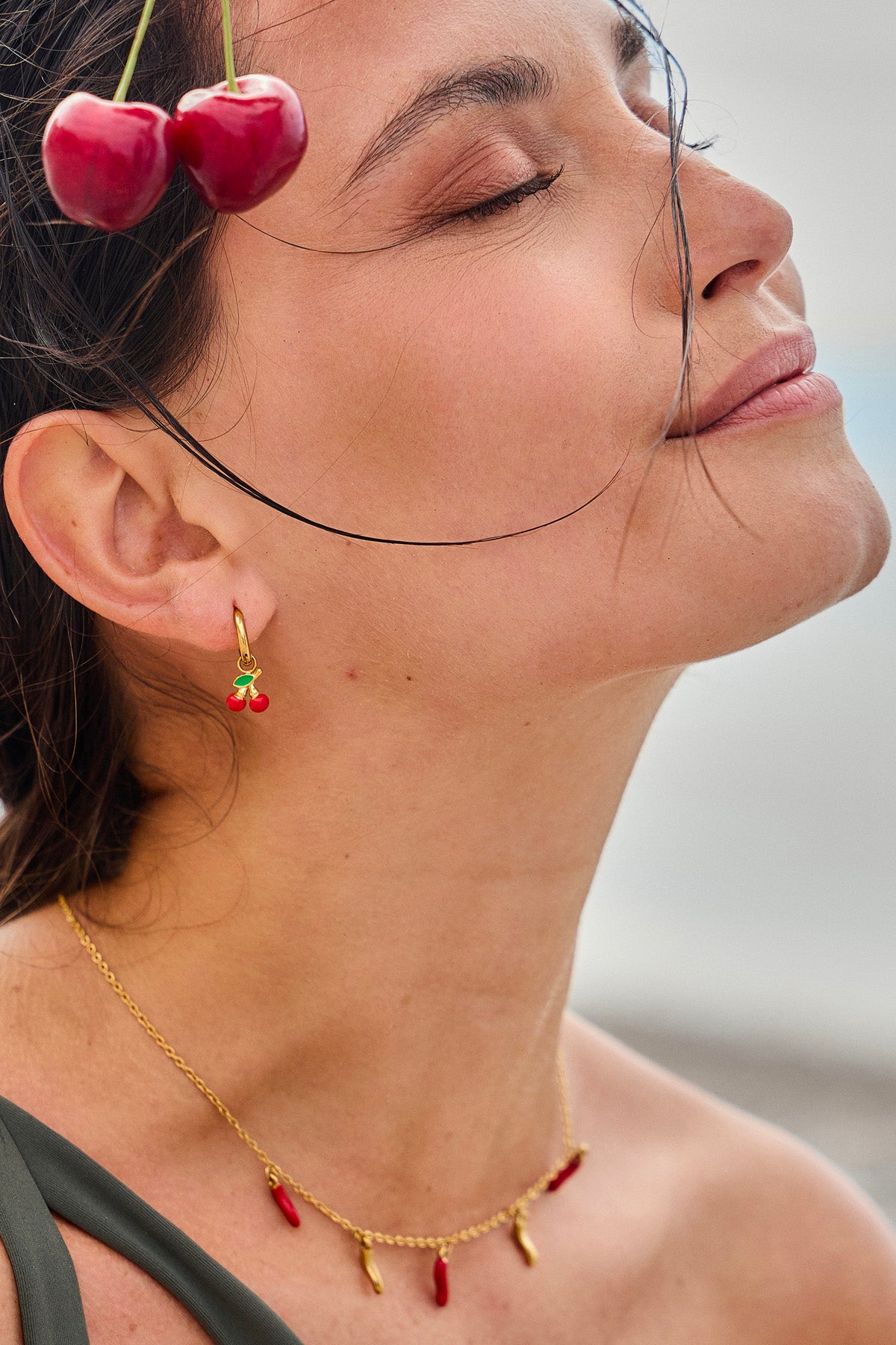 Boucles d'oreilles Cerise